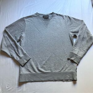 THE HUNDREDS heather grey dot print terry knit raglan pullover sweater